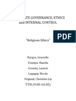 Corporate Governance, Ethics and Internal Control