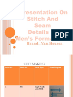 Presentation On Stitch and Seam Details of Men's Formal Shirt