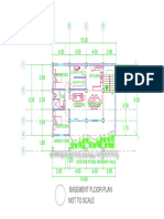 Basement floor plan layout with room dimensions
