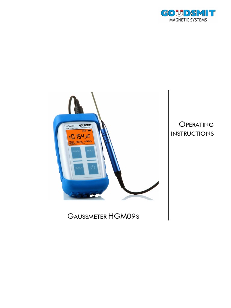 Manual Goudsmit Gaussmeter Hg09 En 1 00 Usb Magnetometer