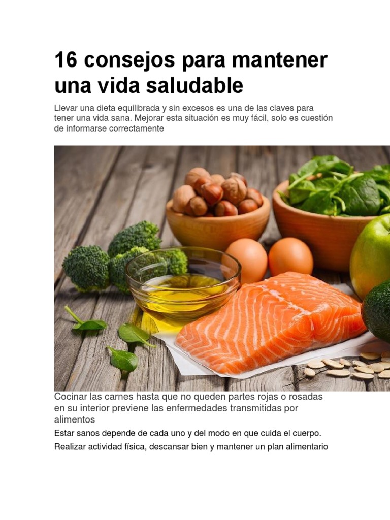 Énfasis marxista para donar 16 Consejos para Mantener Una Vida Saludable | PDF | Alimentos | Dieta