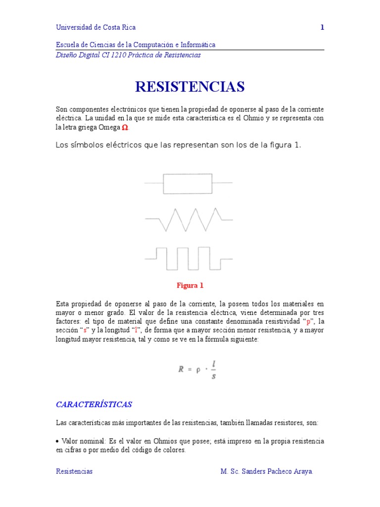 Practica de Resistencias | PDF | Resistencia Eléctrica y Conductancia ...