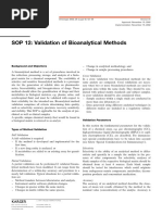 SOP 12: Validation of Bioanalytical Methods: Background and Objectives