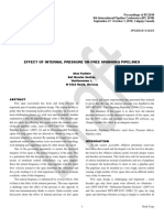 Effect of Internal Pressure On Free Spanning Pipelines