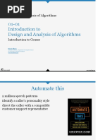 Design and Analysis of Algorithms