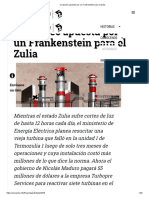 Corpoelec Apuesta Por Un Frankenstein para El Zulia