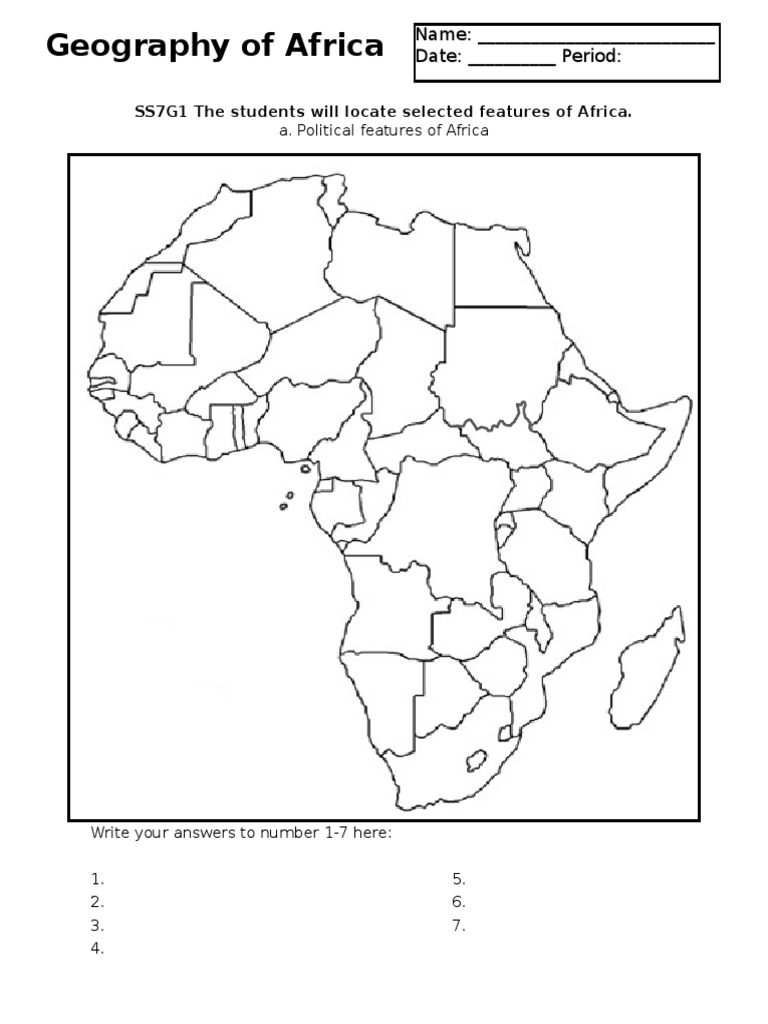 Geography of Africa PDF Africa Desert