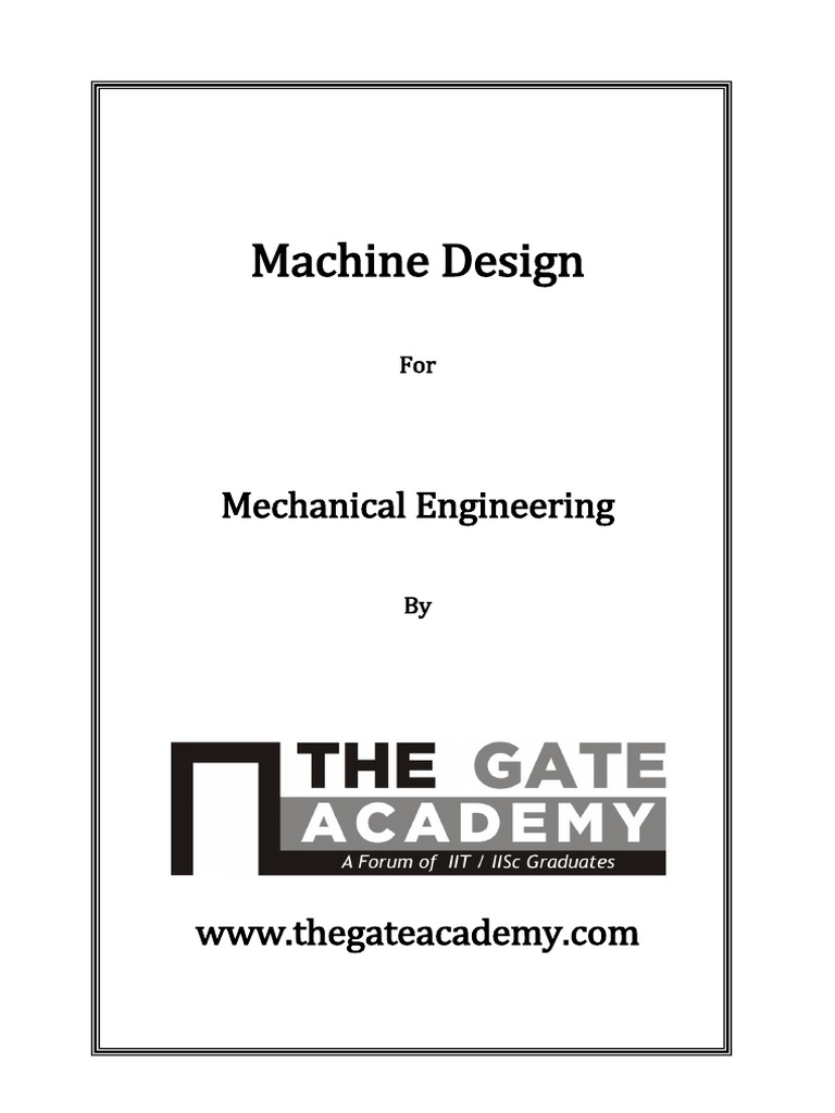 Machine Design: Mechanical Engineering | PDF | Strength Of Materials