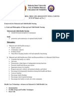 Framework For Maternal and Child Health Nursing