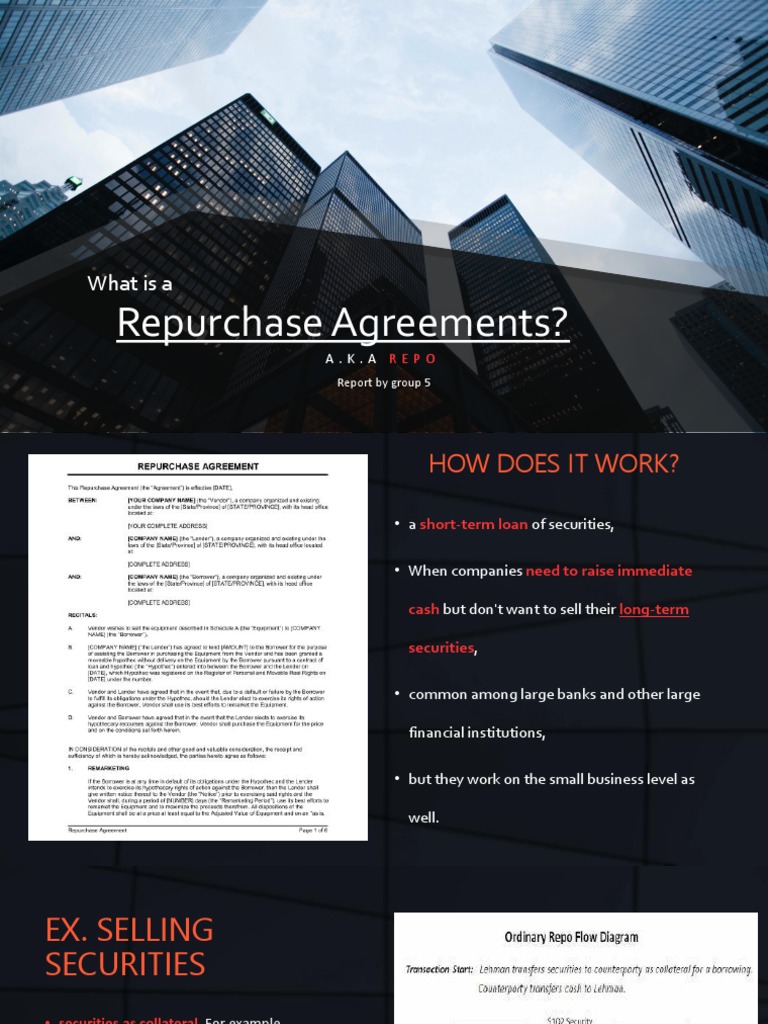 Mortgage FM Presentaion | PDF | Repurchase Agreement | Securities (Finance)