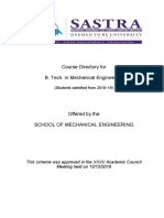 B. Tech. in Mechanical Engineering Course Directory (2018-19
