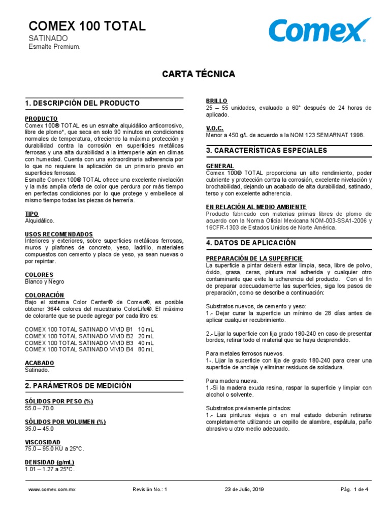 CT Comex Total 2 | PDF | Pintar | Hormigón