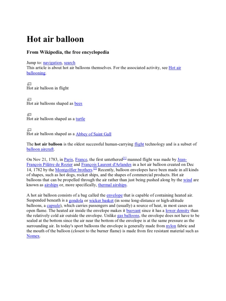 Hot Air Balloon1 Globo Aeronautica Operacion Del Vehiculo