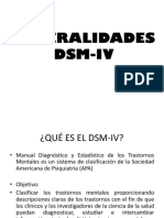GENERALIDADES DSM-IV y Clasificacion Multiaxial