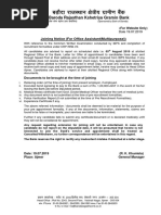 Important Notice of Joining for Office Assistant(M)