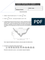 Lista Cal Numerico - Integra o e Sis. Lineares - C Pia