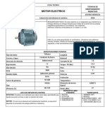 Ficha Tecnica Motor Electrico