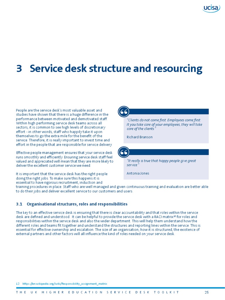 3 Service Desk Structure And Resourcing | Pdf | It Service Management |  Workweek And Weekend