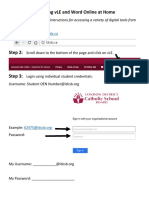Accessing Vle and Word Online at Home