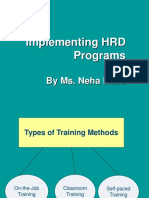 Implementing HRD Programs: by Ms. Neha Kalra