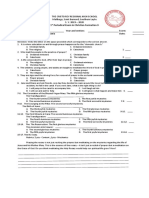 Grade 9 1st Quarter Exam in CF 9