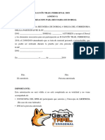 Autorización para Recogida de Dorsal - GAUCÍN TRAIL FERRGENAL 2019