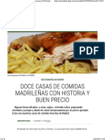 Doce Casas de Comidas Madrileñas Con Historia y Buen Precio - El Comidista EL PAÍS