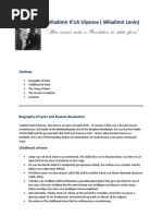 Biography of Lenin and Russian Revolution