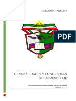 Unidad 1 Generalidades y Condiciones Del Aprendizaje