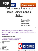 Performance Analysis of Banks Using Financial Ratios: Presented by