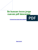 Se Buscan Locos Jorge Cuevas PDF Descargar