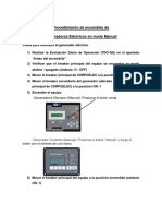 Procedimiento de Encendido de Generadores Eléctricos