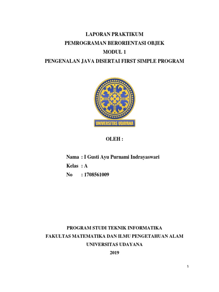 Pengenalan Java dan Praktikum OOP | PDF