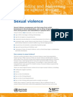 Sexual Violence: Understanding and Addressing Violence Against Women