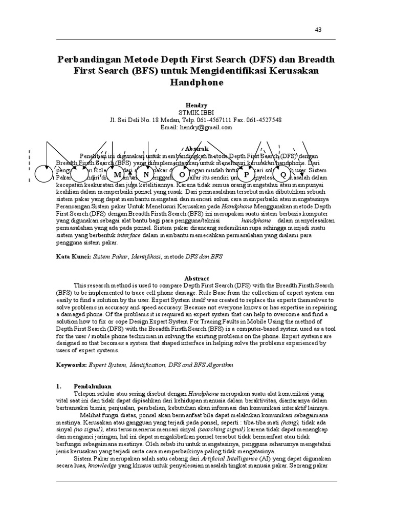 Perbandingan metode depth first search dfs dan breadth first search bfs