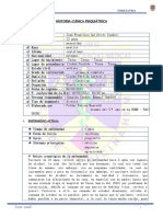 Historia clínica psiquiátrica de paciente con alcoholismo