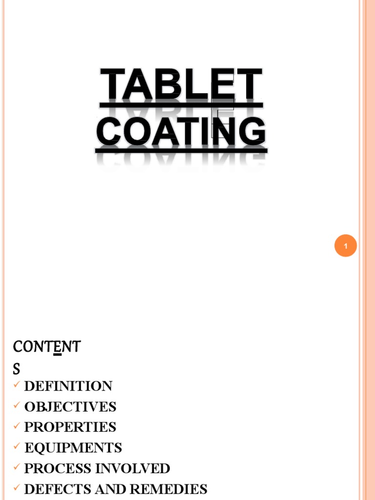 Tablet Coating Process PDF Tablet (Pharmacy) Solubility