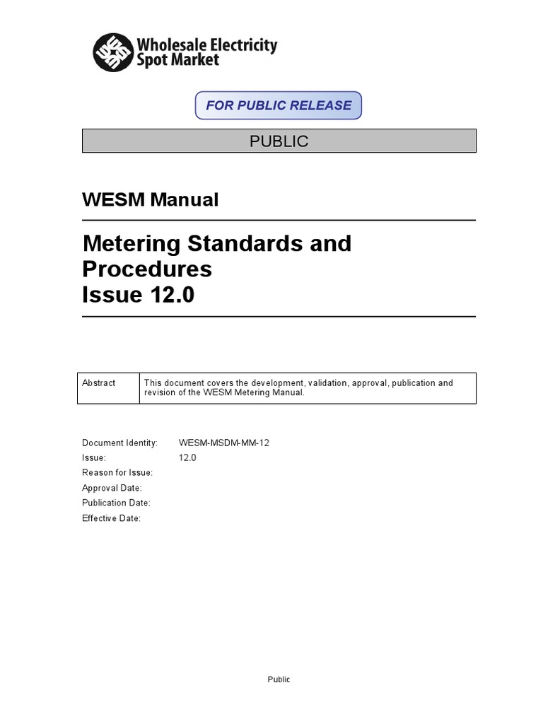 Metering Standards and Procedures PDF | PDF | Transformer | Electric Power  Distribution