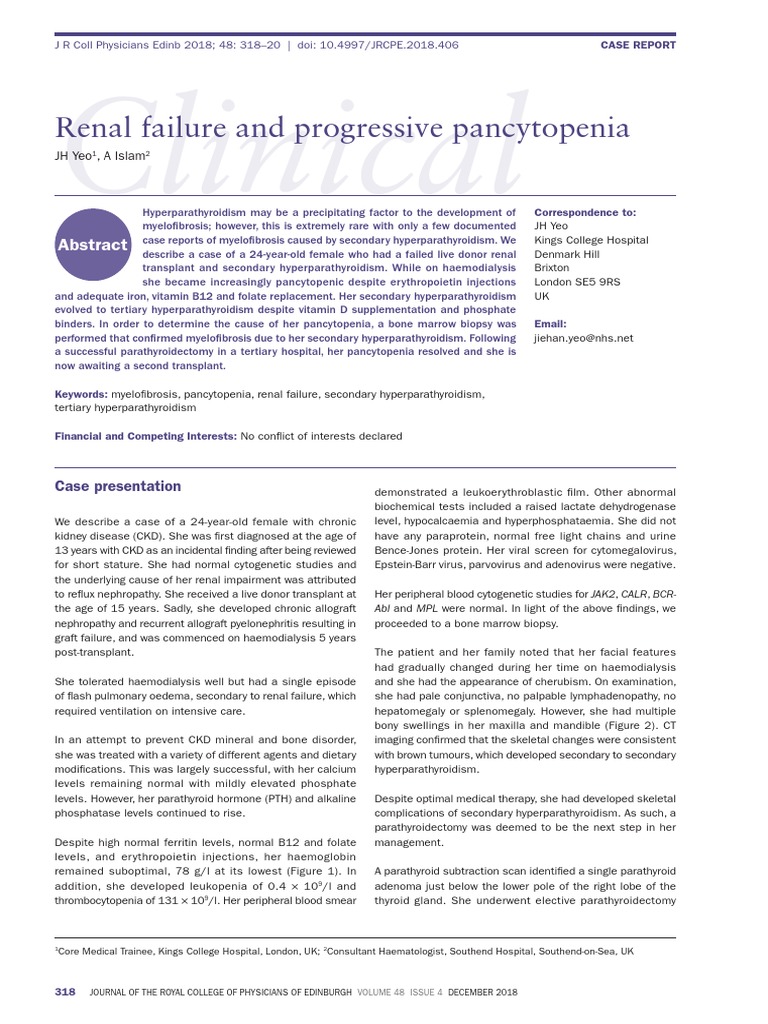 Resolution of Myelofibrosis and Pancytopenia Following