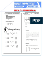 Adición de Números Racionales para Primero de Secundaria