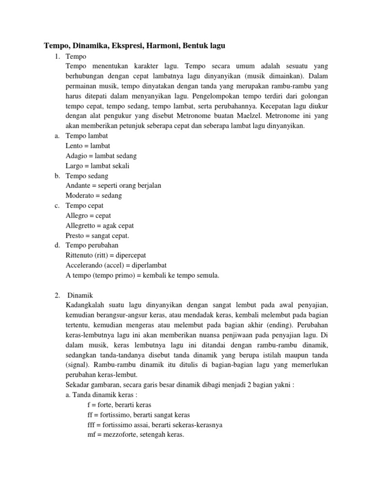 Erik Tempo Lagu Daerah Docx