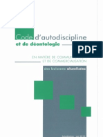 Code D'autodiscipline Et de Déontologie