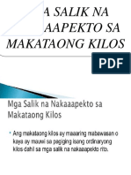 Mga Salik Na Nakaaapekto Sa Makataong Kilos