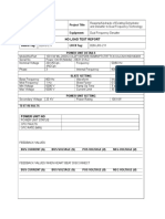 No Load Test Report: Project Title Client: Equipment