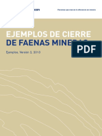 Guia para Cierre de Faenas Mineras Folleto de Ejemplos PDF