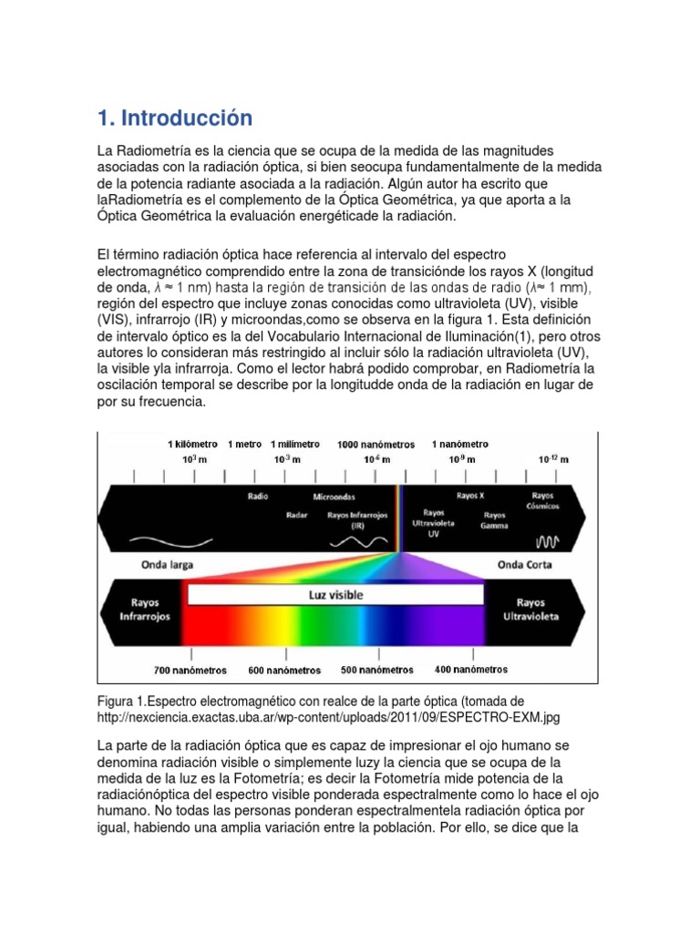 Introducción a la Radiometría y sus magnitudes fundamentales PDF