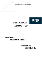 My Report Educ - 33: Submitted By: Krizza Mae A. Luzara