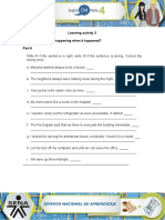 Learning Activity 3 Evidence: What Was Happening When It Happened? Part A