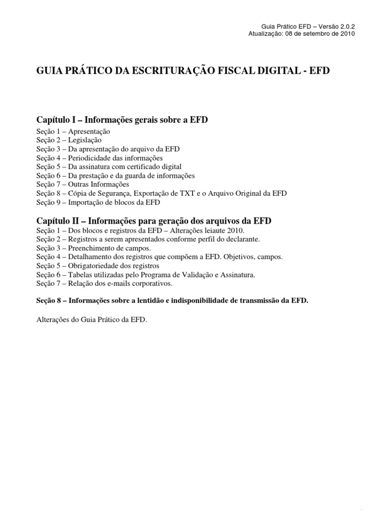 Guia Pratico Da Efd Versao 2 0 2 | PDF