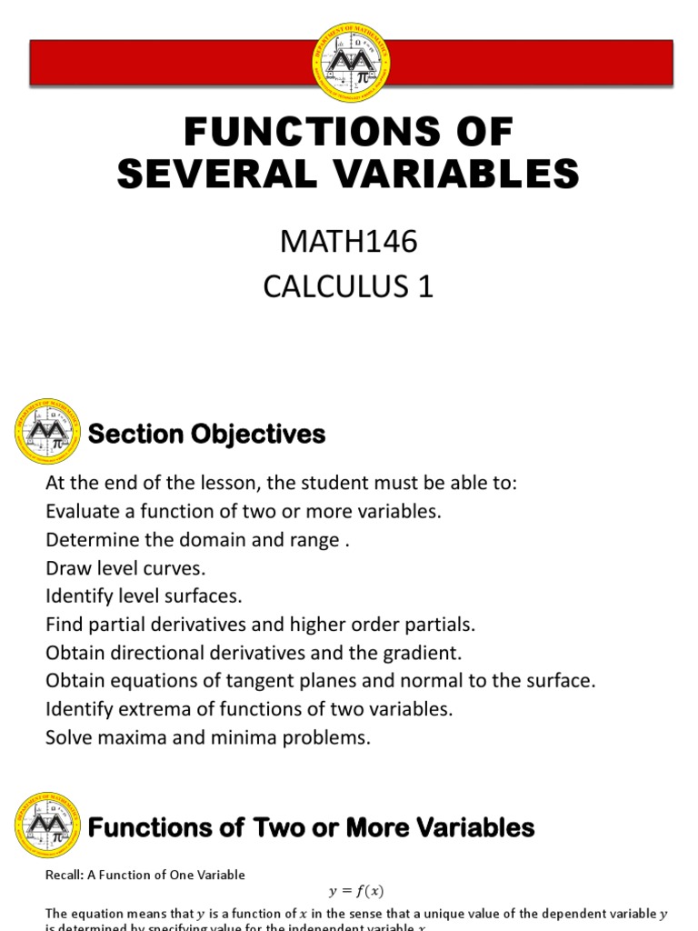 Analyzing Functions of Several Variables | PDF | Continuous Function ...